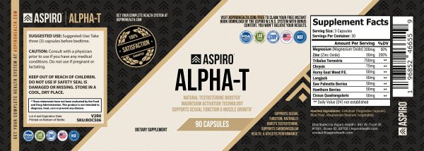 Aspiro Alpha-T Natural Testosterone Support