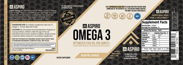 Aspiro Omega 3 Fish Oil Capsules