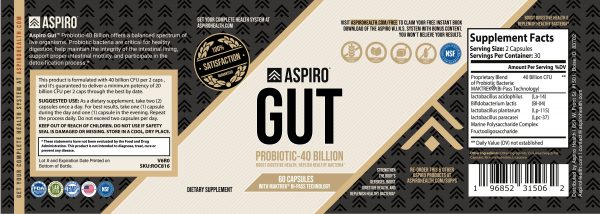 Aspiro Gut Health Probiotic Capsules