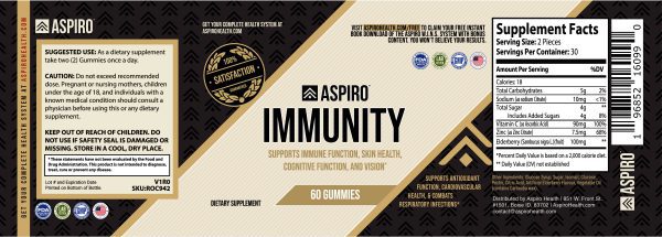 Aspiro Elderberry Immunity w/Vitamin C Gummies